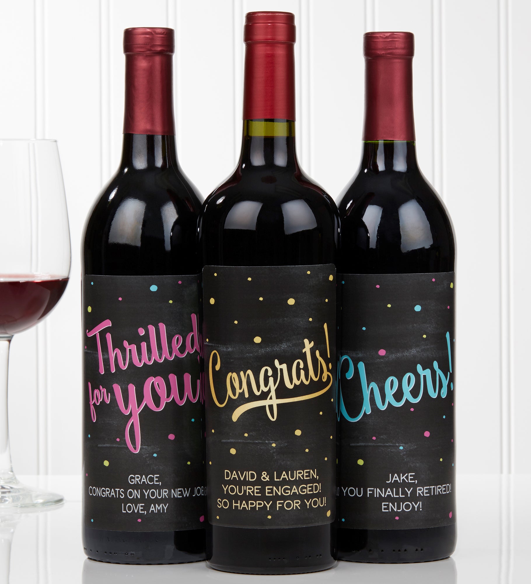 Congratulations Personalized Wine Bottle Labels